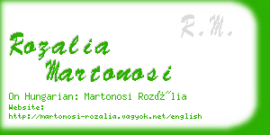 rozalia martonosi business card